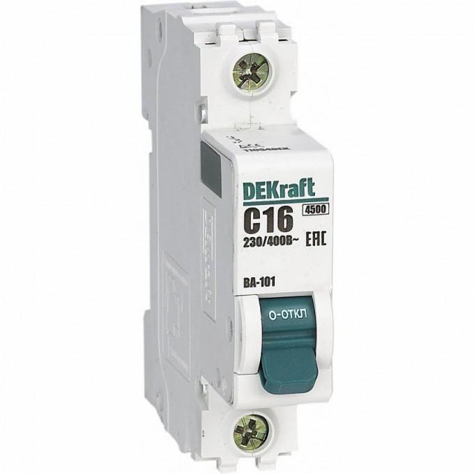 Автоматический выключатель SCHNEIDER ELECTRIC DEKRAFT 1Р 3А х-ка D ВА-101 4,5кА 11099DEK