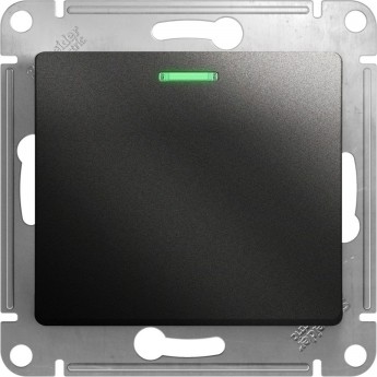 1-клавишный выключатель SCHNEIDER ELECTRIC GLOSSA с подсветкой, сх.1а, 10АХ, механизм, АНТРАЦИТ