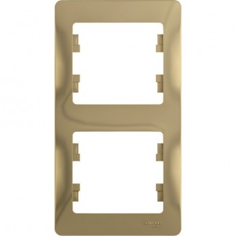 2-постовая рамка SCHNEIDER ELECTRIC GLOSSA, вертикальная, ТИТАН