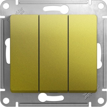 3-клавишный выключатель SCHNEIDER ELECTRIC GLOSSA, сх.1+1+1, 10АХ, механизм, ФИСТАШКОВЫЙ