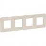 4-постовая рамка SCHNEIDER ELECTRIC UNICA STUDIO, шампань/белый NU280824
