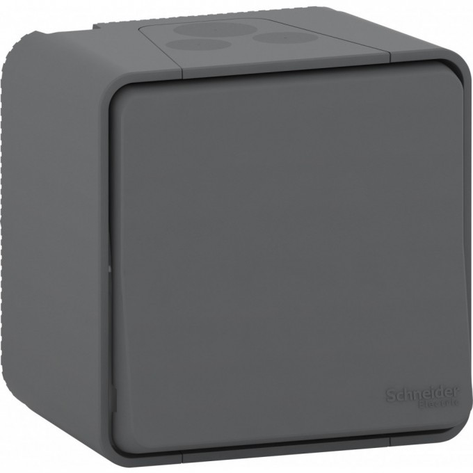 Переключатель SCHNEIDER ELECTRIC MUREVA S 1-клавишный, в сборе, О/У сх.6, антрацит, IP55 MUR35021