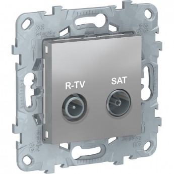 Розетка R-TV/SAT SCHNEIDER ELECTRIC UNICA NEW, оконечная, алюминий