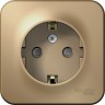 Розетка SCHNEIDER ELECTRIC BLANCA с заземлением, со шторками, с изолирующей пластиной, 16А, 250В, титан BLNRA011114