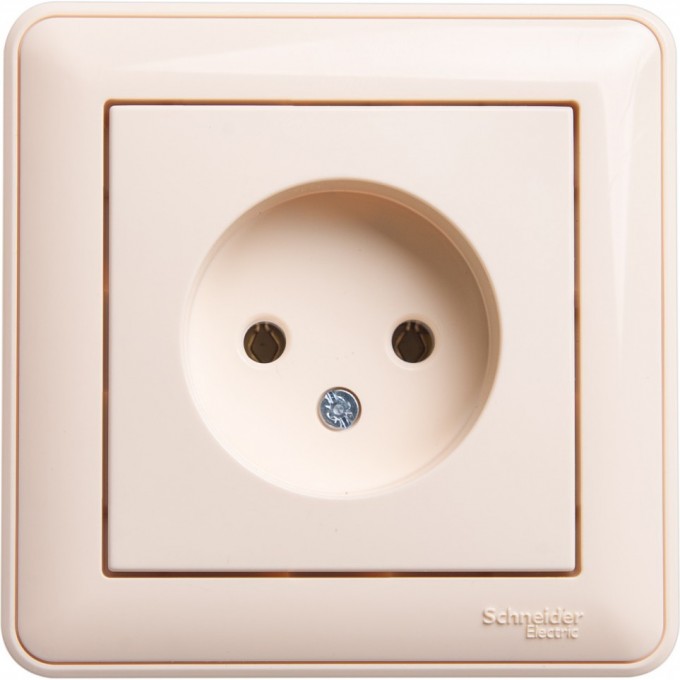 Розетка SCHNEIDER ELECTRIC W59 без заземления без шторок, 16А, в сборе, слоновая кость RS16-153-28