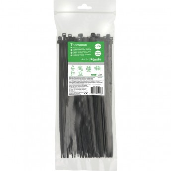 Стяжка кабельная 250х4.8 ЧЁРНАЯ (100шт)