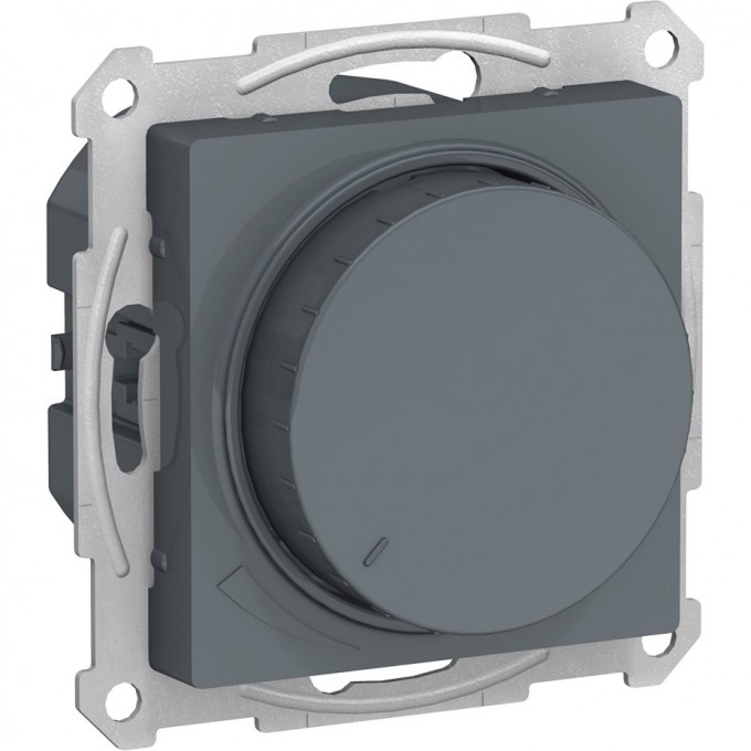 Светорегулятор (диммер) SCHNEIDER ELECTRIC ATLASDESIGN, поворотно-нажимной, LED, RC, 315Вт, механизм, ГРИФЕЛЬ ATN000734