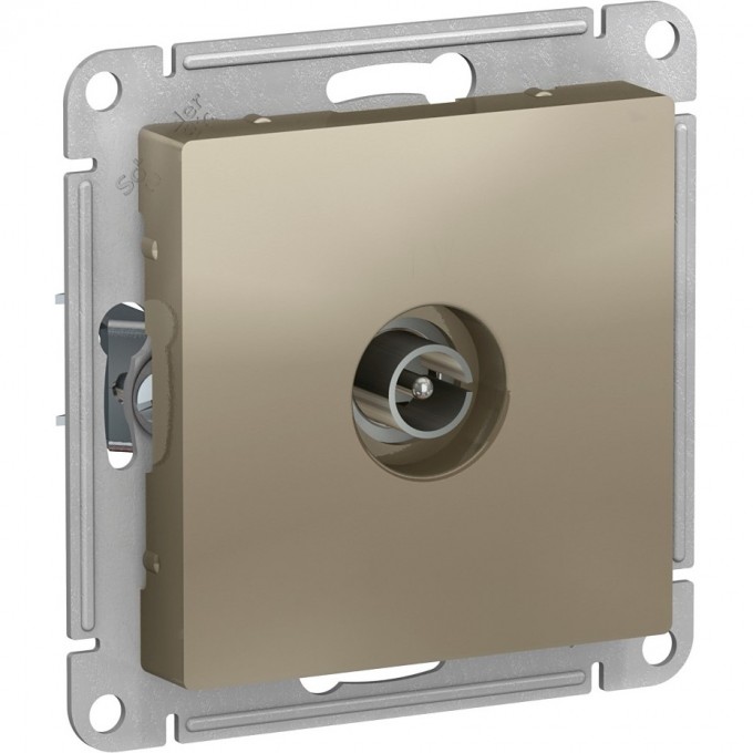 ТВ розетка SCHNEIDER ELECTRIC ATLASDESIGN коннектор, механизм, шампань ATN000593
