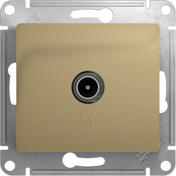 TV розетка SCHNEIDER ELECTRIC GLOSSA проходная 4DB, механизм, ТИТАН