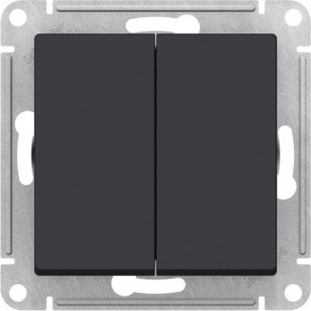 Переключатель перекрестный 2-клавишный SCHNEIDER ELECTRIC ATLASDESIGN 2хсх.7 10АХ механизм карбон