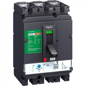 Автоматический выключатель 3P SCHNEIDER ELECTRIC EASYPACT CVS250B 25КА TM160D